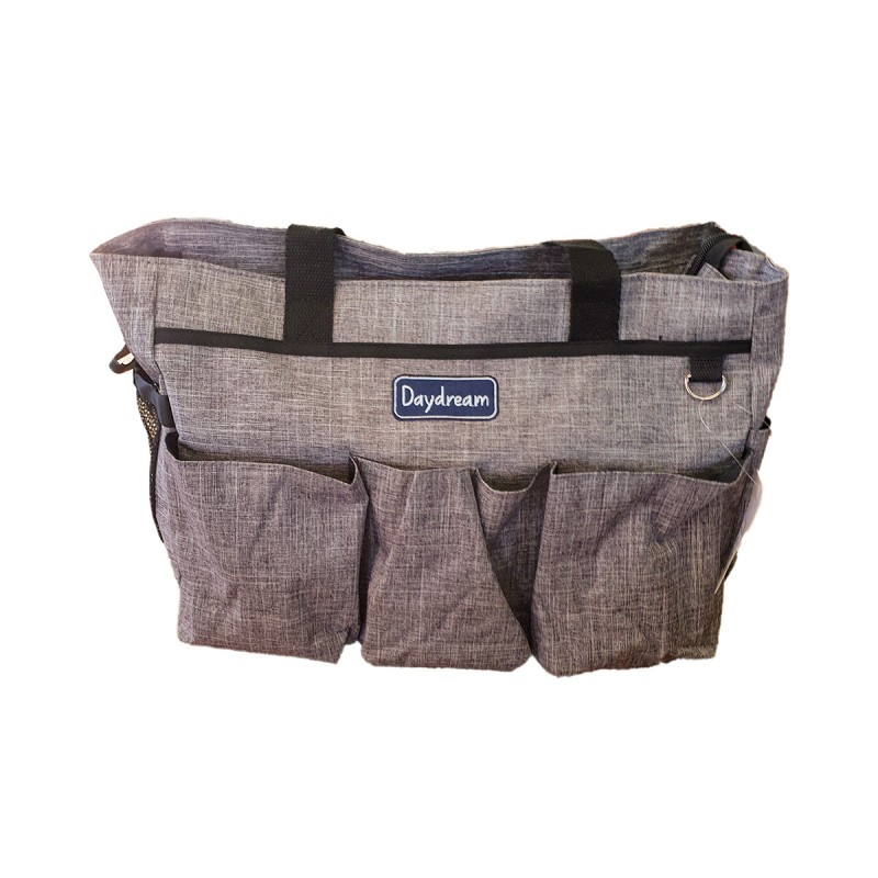grey pram bag