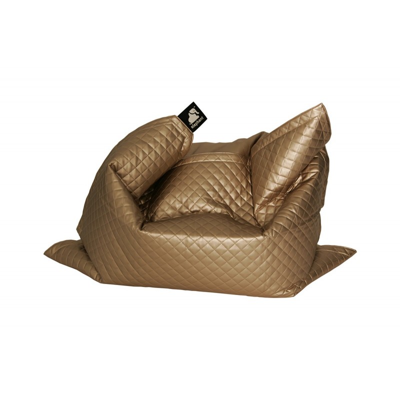 Elephant Jumbo Quilted Bean Bag Elephant Quilted Gold