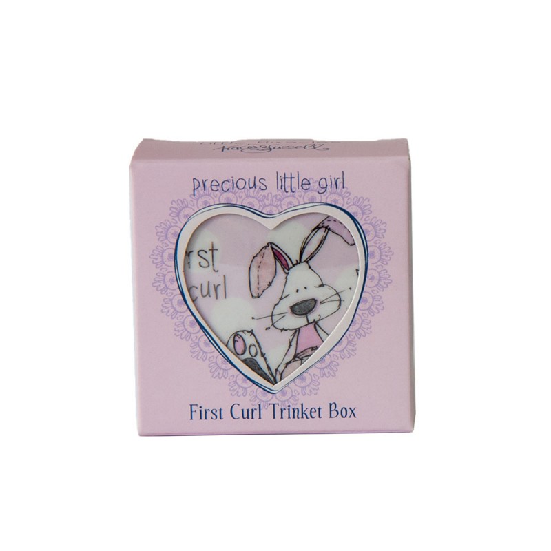 Pink Little Miracles First Curl Trinket Box