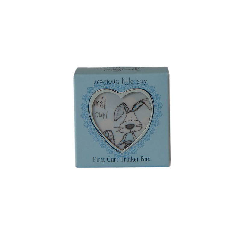 Blue Little Miracles First Curl Trinket Box