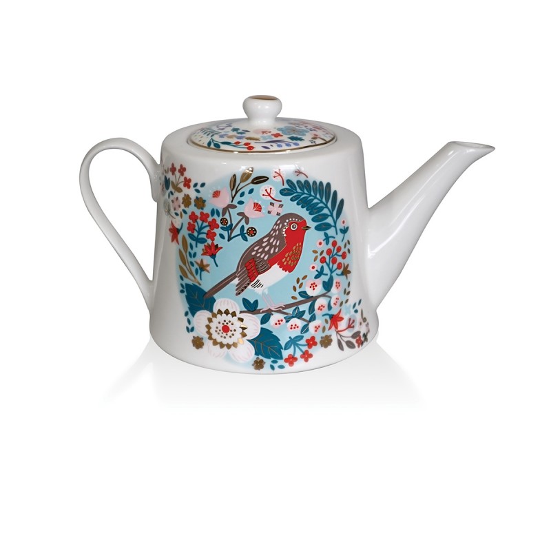 Birdy Robin & Blue Tit Tea Pot