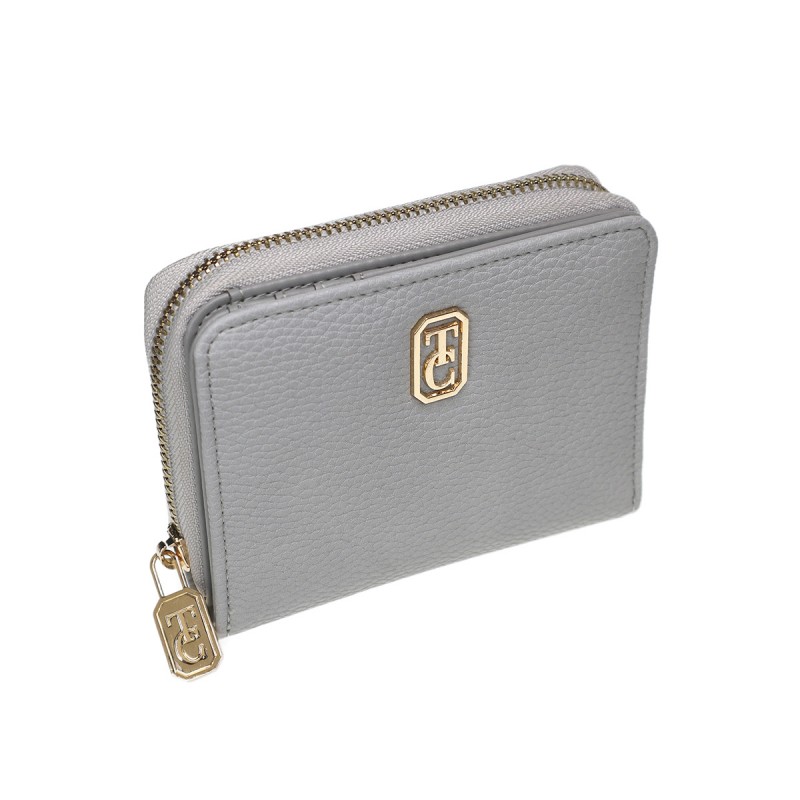 small gray purse