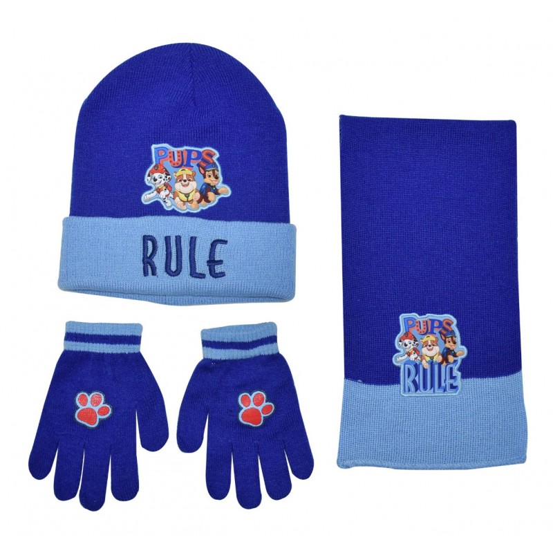paw patrol hat gloves and scarf set