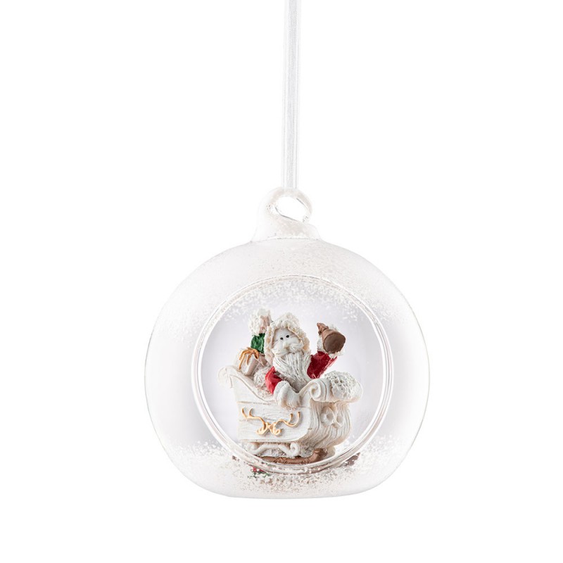 Santa's Sleigh Hanging Bauble Ornament - Galway Crystal