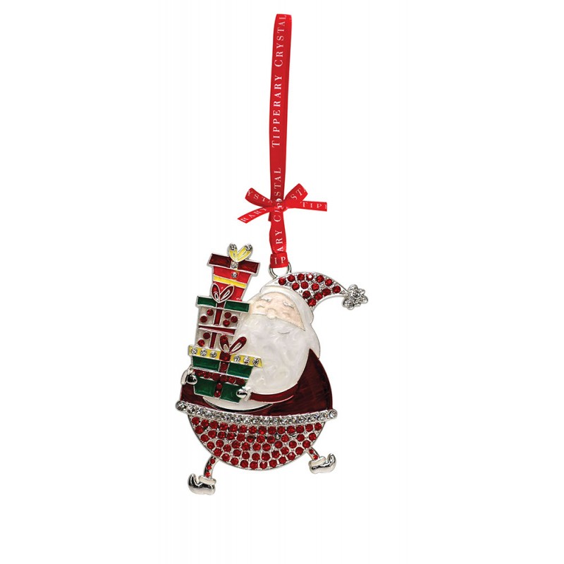 Sparkle Santa Holding Gifts Decoration - Tipperary Crystal