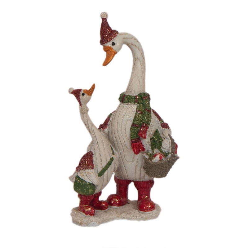 Cherished Moments - Mother & Baby Goose Red