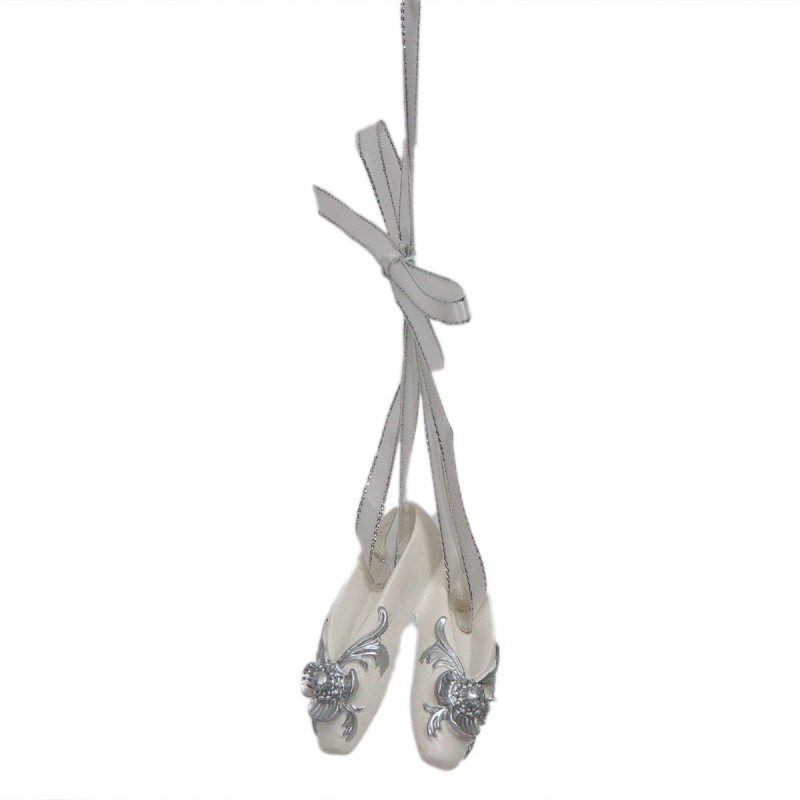 Cherished Moments - Silver Ballet Slippers Tree Decoration