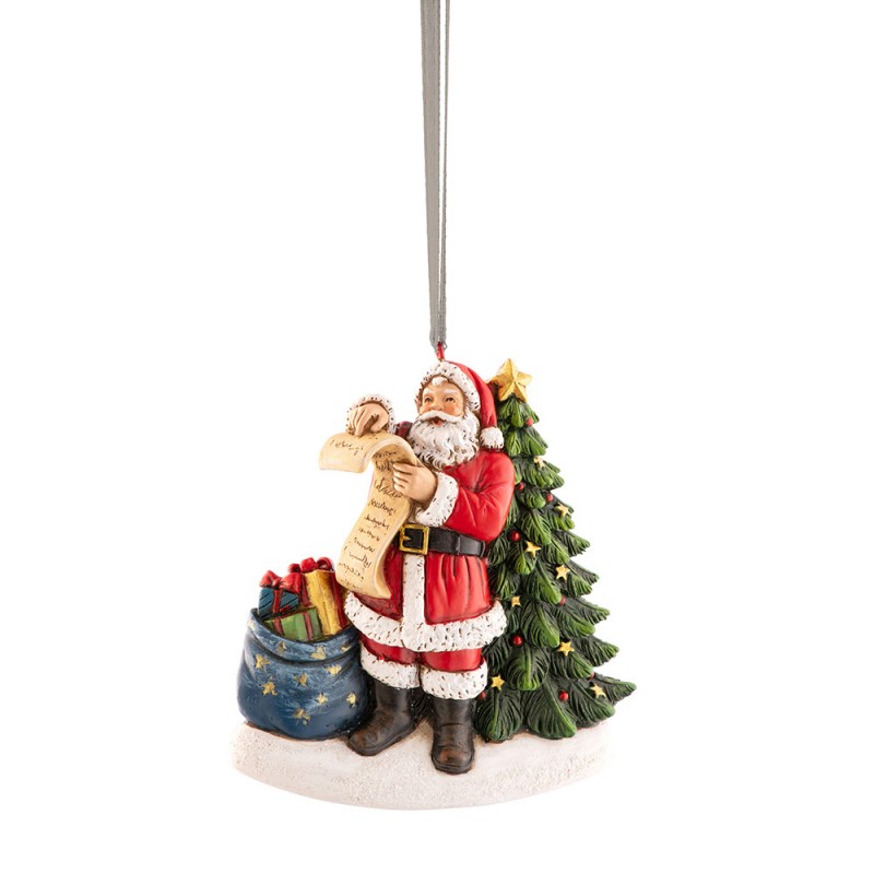 Santa Checking his List Hanging Ornament - Aynsley
