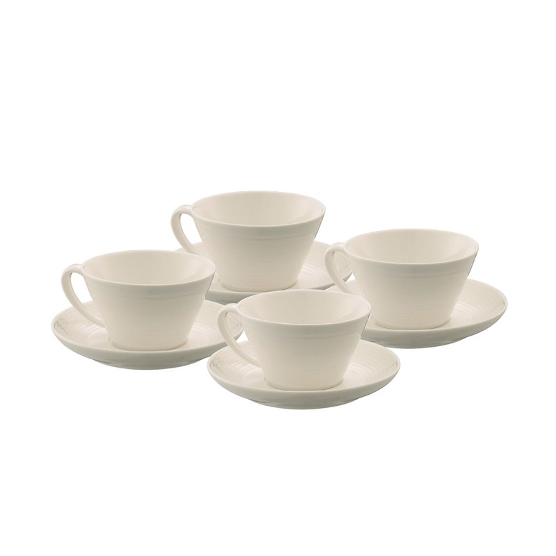 Belleek Living Ripple Salt Pepper Set