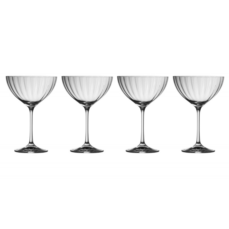 Erne Champagne Saucers (Set of 4) - Galway Crystal