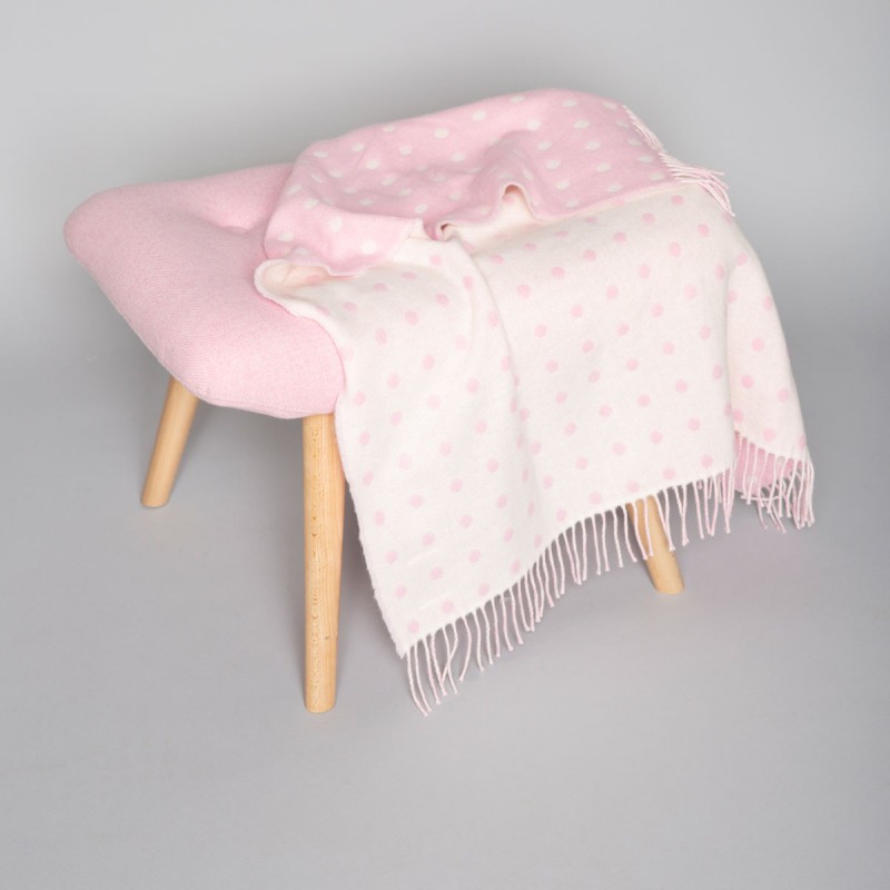 Pink Spot Baby Blanket - Foxford