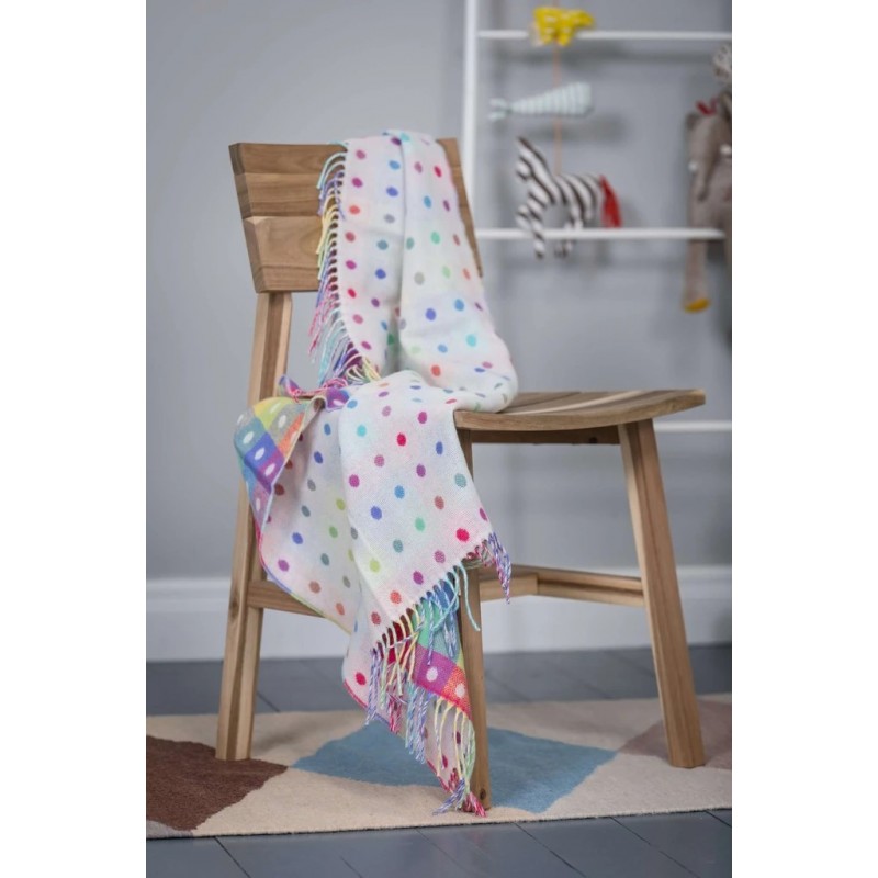 Rainbow MultiSpot Baby Blanket Foxford