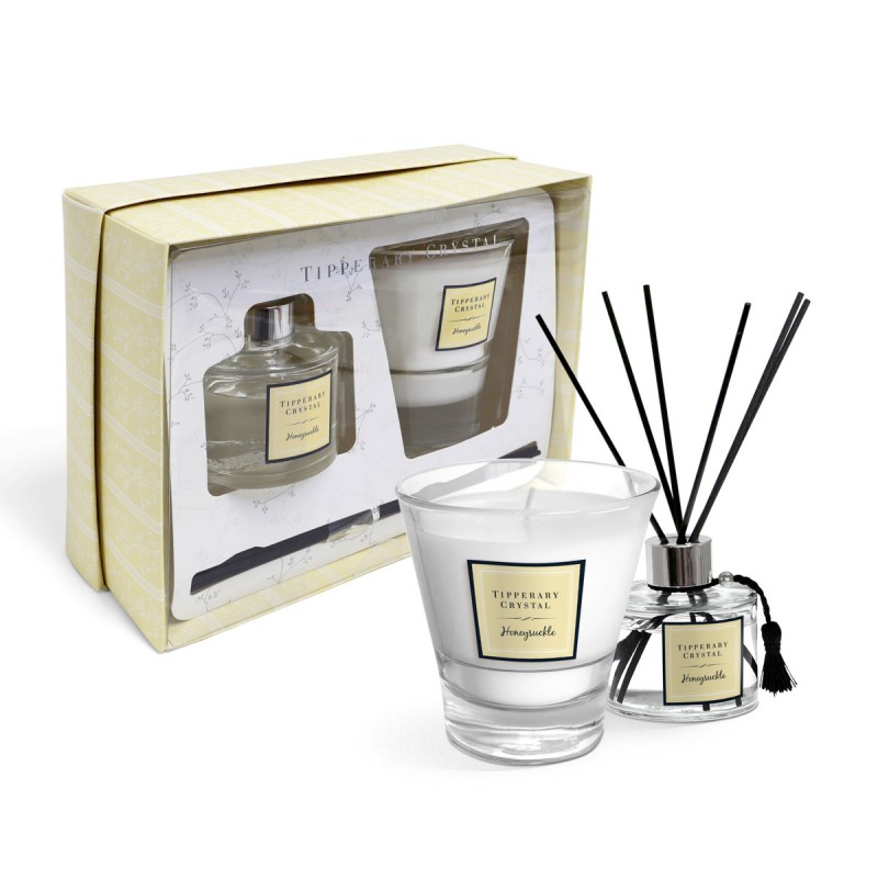 Honeysuckle Candle & Diffuser Folded Card Gift Set Honeysuckle Candle & Diffuser Folded Card Gift Set
