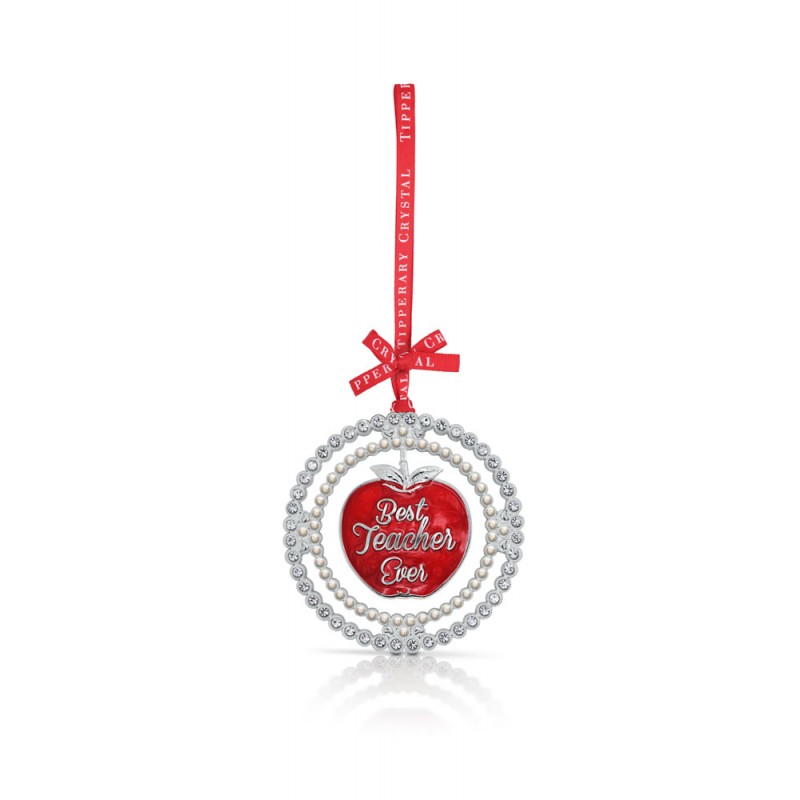 Pearl Teachers Christmas Decoration - Tipperary Crystal