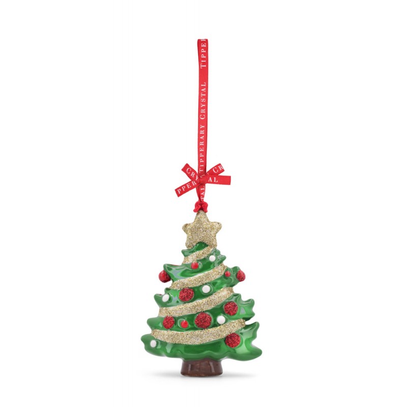Porcelain Christmas Tree Decoration - Tipperary Crystal