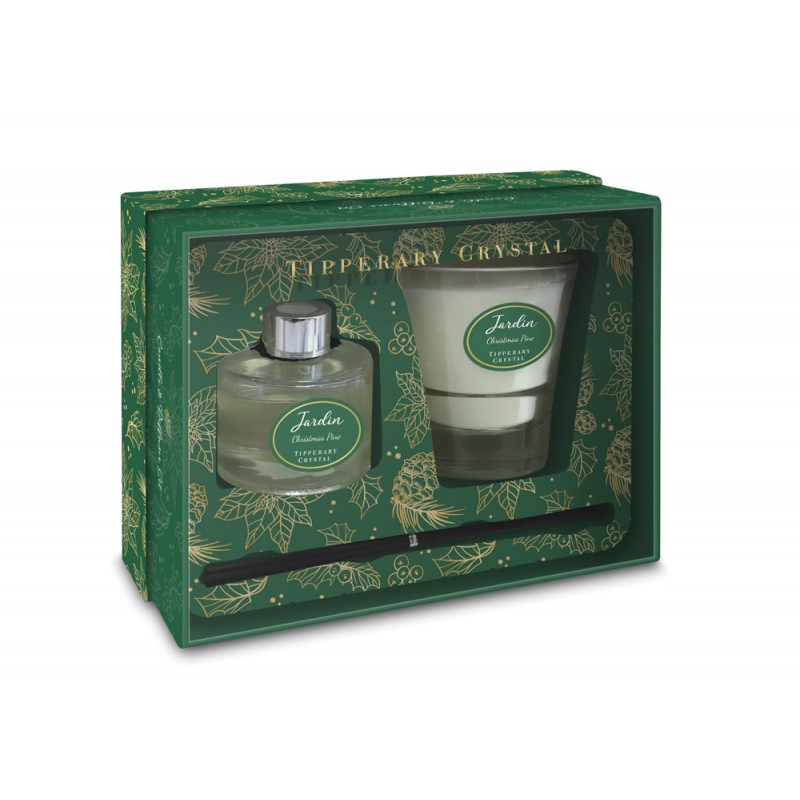 Jardin Collection Christmas Candle & Diffuser Set Christmas Pine by Tipperary Crystal