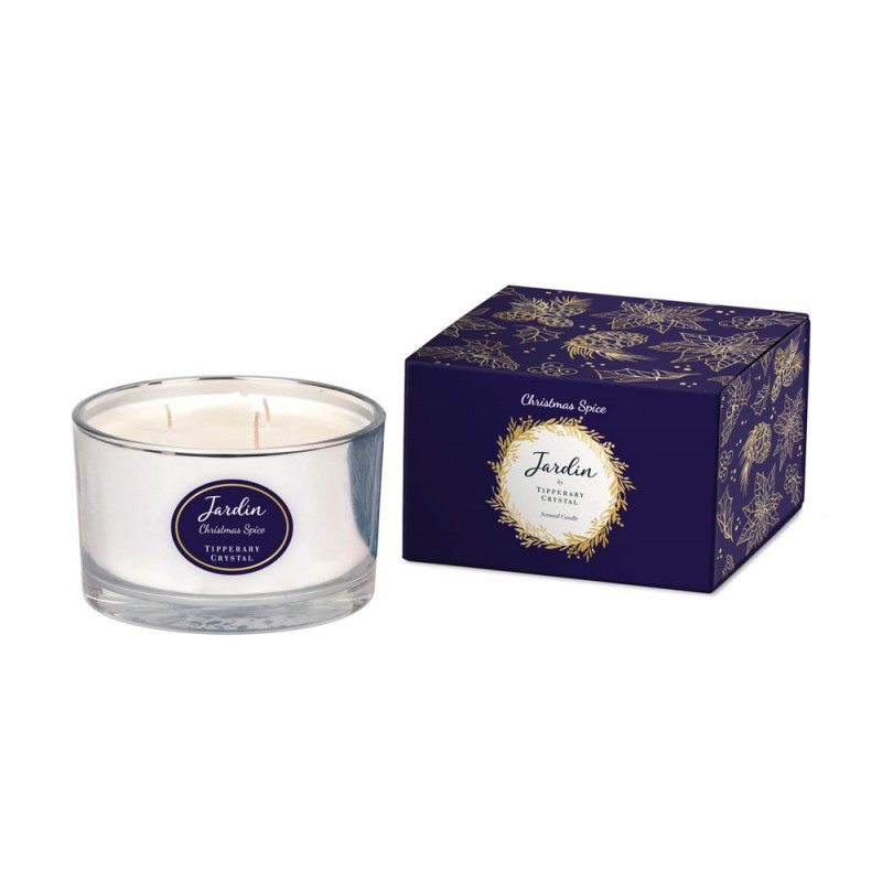 Jardin Collection 3 Wick Candle - Christmas Spice by Tipperary Crystal
