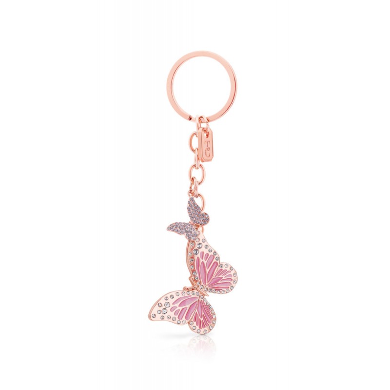 Pink Butterfly Keyring - Tipperary Crystal