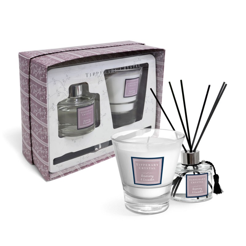 Rosemary & Lavender Candle & Diffuser Folded Card Gift Set