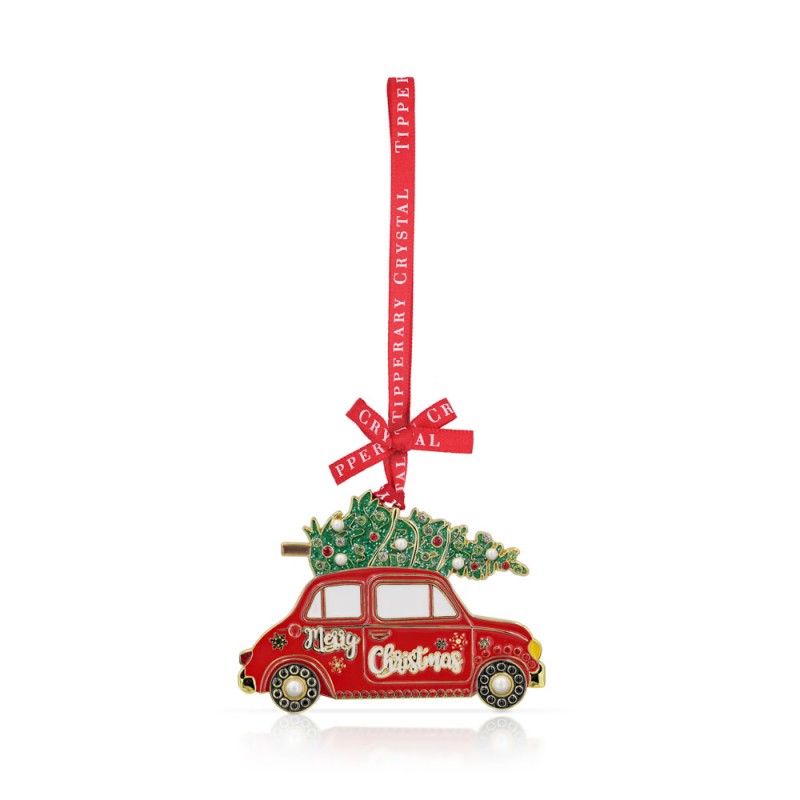 Sparkle Car With Tree Christmas Decoration - Tipperary Sparkle Car With Tree Christmas Decoration - Tipperary