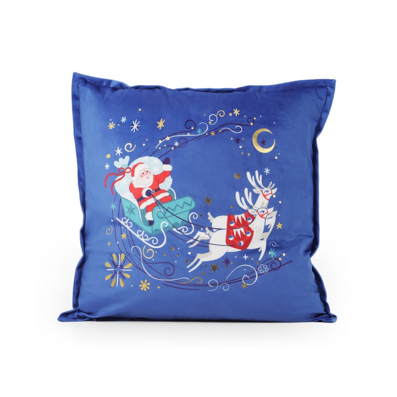Christmas Cushion - Santa on Sleigh - Tipperary