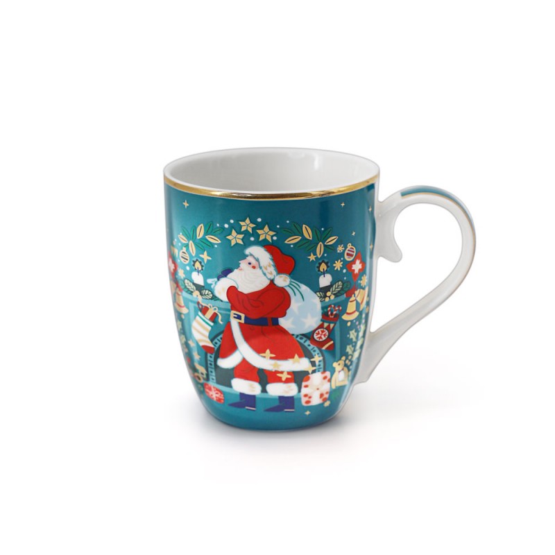 Single Christmas Mug - Santa with Sack - Tipperary