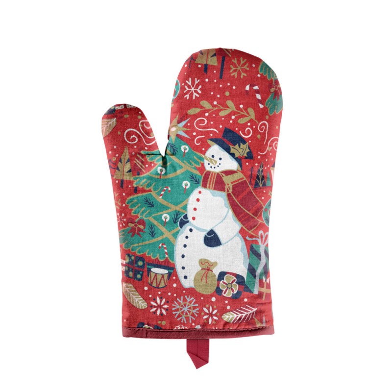 Christmas Gauntlet Oven Glove - Snowman - Tipperary
