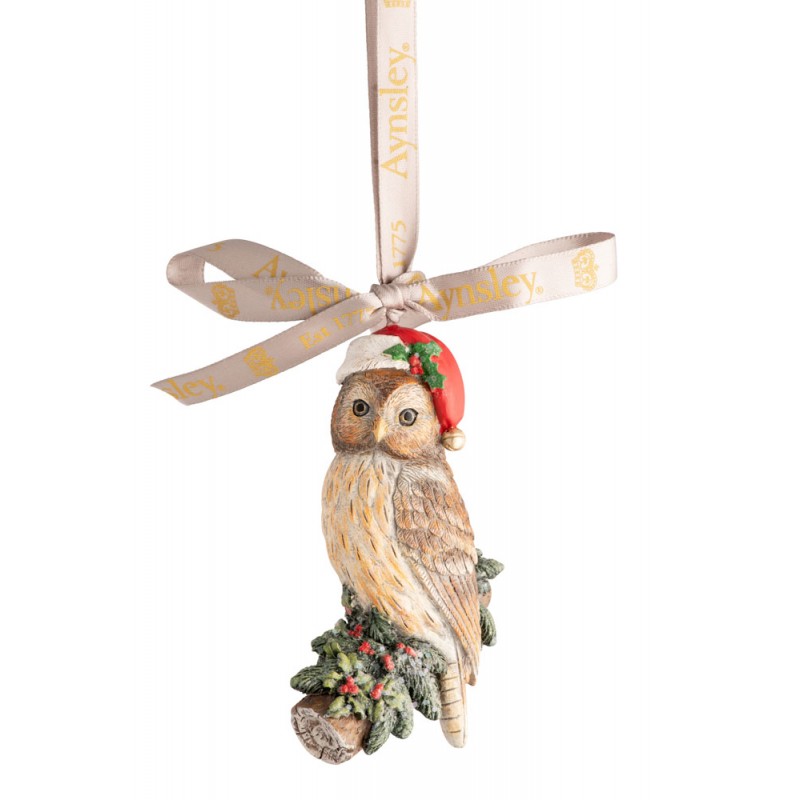 Christmas Owl Hanging Ornament - Aynsley