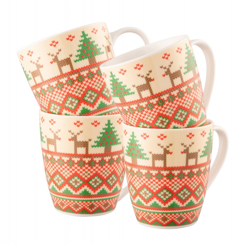 Christmas Jumper Mugs (Set of 4) - Aynsley