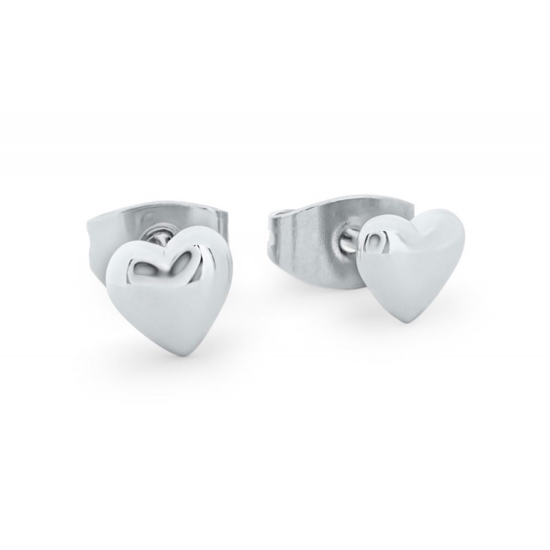 Sterling Silver Heart 8mm Stud Earrings