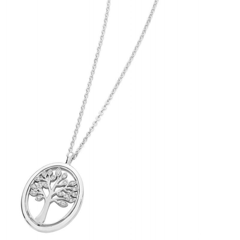 Sterling Silver Oval Tree Of Life Pendant