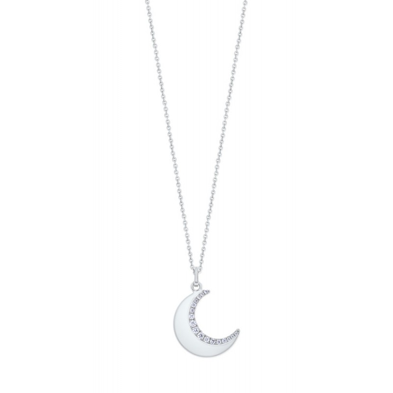 Sterling Silver Half Moon Pendant