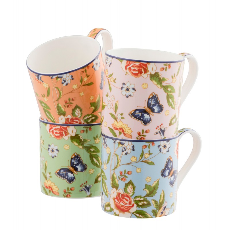 Aynsley Cottage Garden Mugs - Set of 4