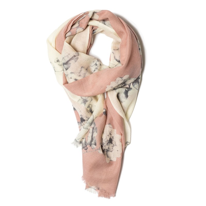 Pink Blossom - Merino Wool Scarf