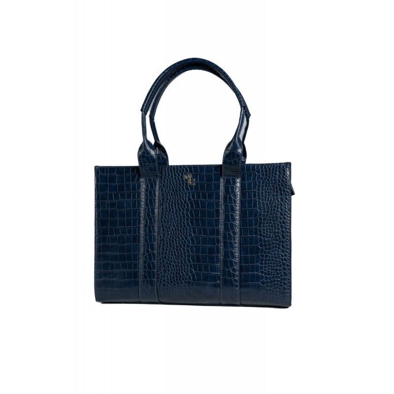 XL Tote - Navy - Croc Detail