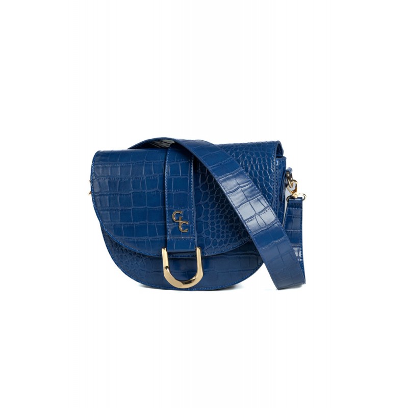 Saddle Bag - Atlantic Blue - Croc Detail