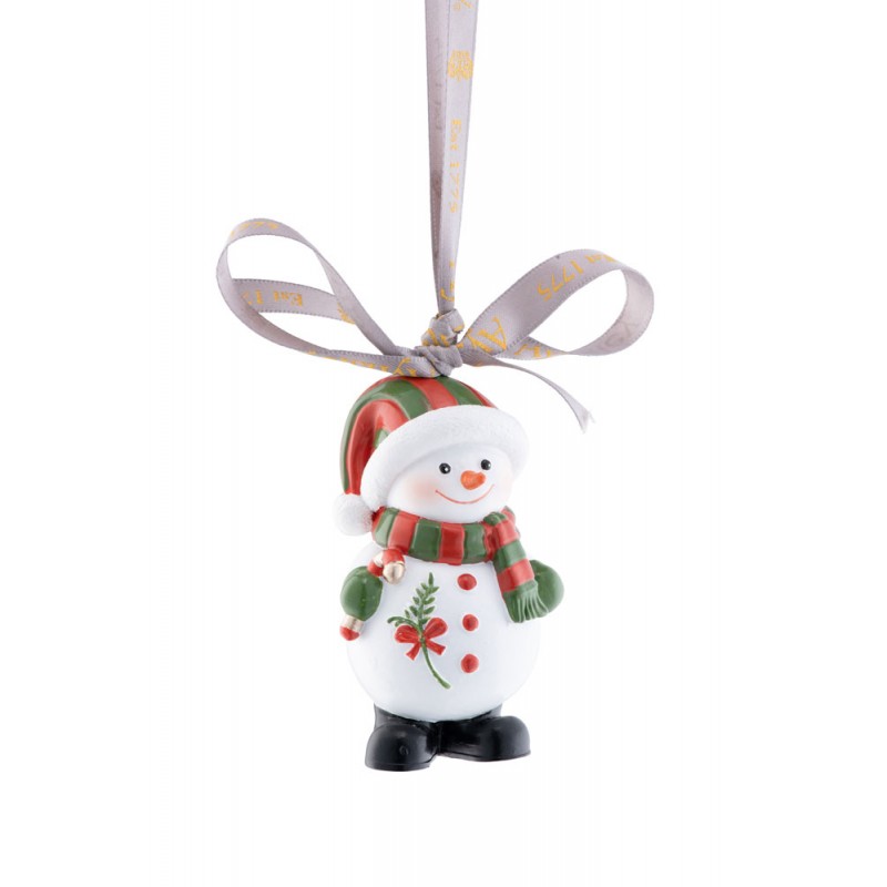 Snowman Candy Cane Hanging Ornament