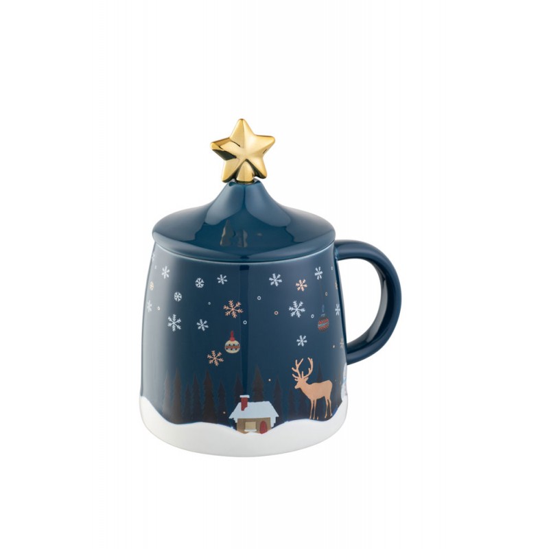 Winter Scene Lidded Mug