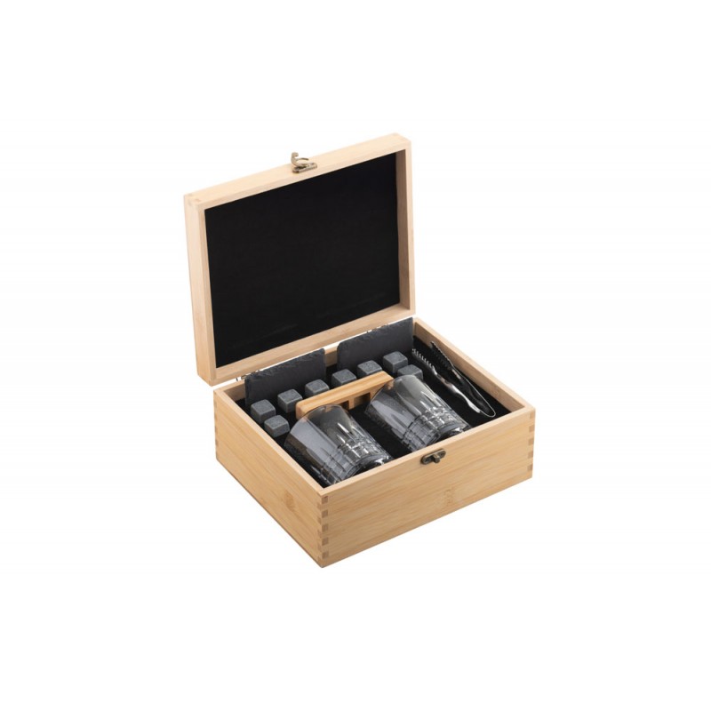 LIffey Whiskey Gift Set (Bamboo Presentation Box) - Galway Crystal