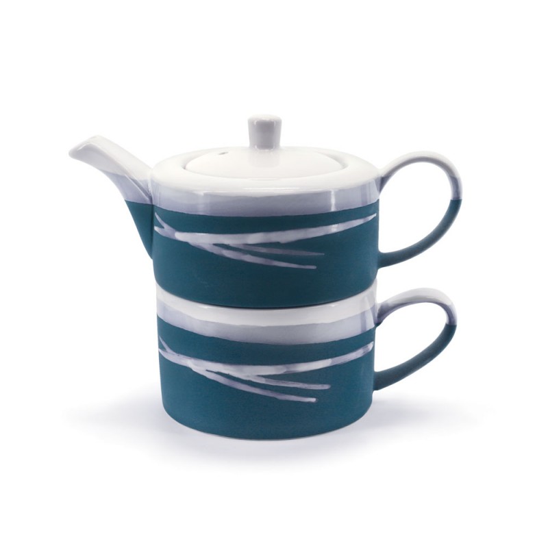 Paul Maloney Pottery Teal Tea For One