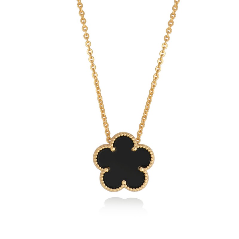 Le Fleur Collection Black Pendant Yellow Gold