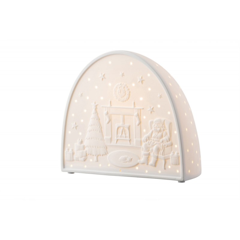 Santa by the Fire Luminaire - Belleek Living