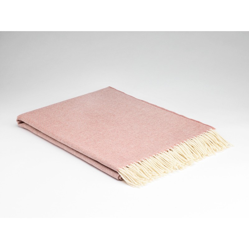 Rose Bay Herringbone Supersoft Lambswool Throw - McNutt of Donegal
